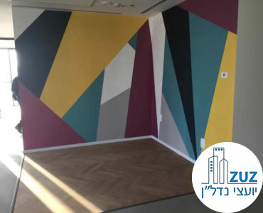 קיר מעוצב במשרד במגדלי אלון תל אביב