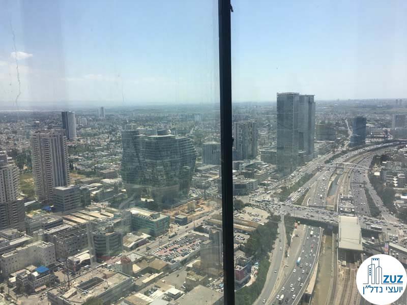נוף ממשרד במגדל מידטאון תל אביב