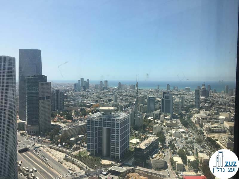 נוף ממשרד במגדל מידטאון תל אביב