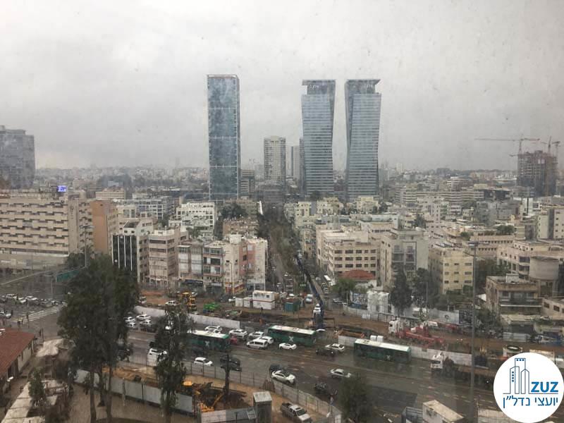 נוף ממשרד במגדל פלטינום תל אביב