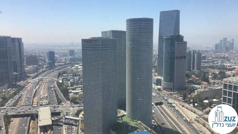 נוף ממשרד להשכרה במגדל מידטאון תל אביב