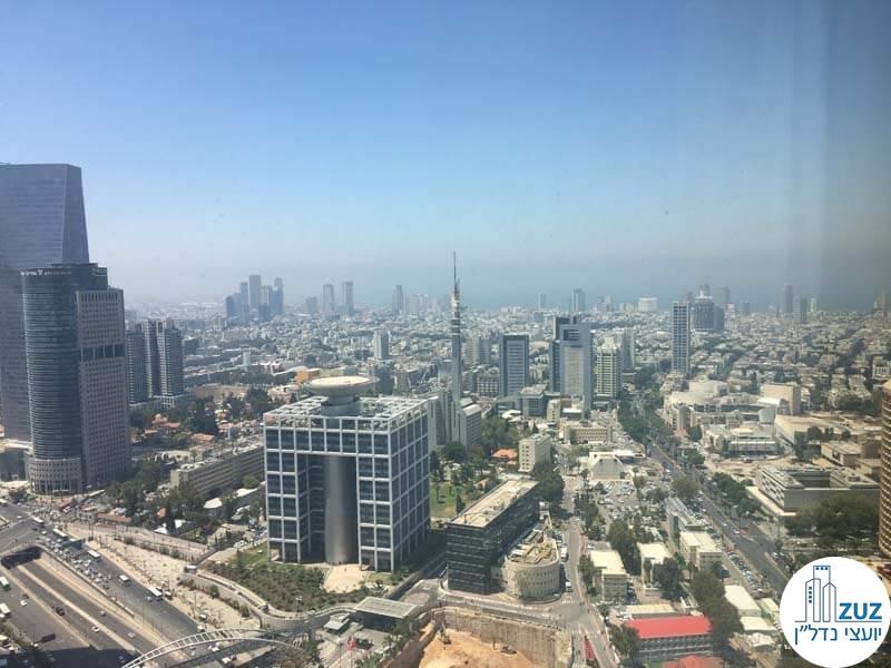 נוף ממשרד להשכרה במגדל מידטאון תל אביב