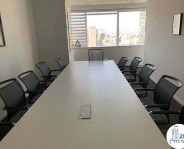 חדר ישיבות של משרד להשכרה בתל אביב במגדל אלקטרה סיטי