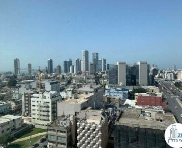 נוף מחלון של משרד להשכרה בתל אביב במגדל אלקטרה סיטי