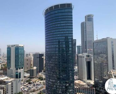 נוף ממרפסת של משרד להשכרה בגיבור ספורט בורסה רמת גן