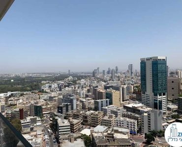נוף ממרפסת של משרד להשכרה בגיבור ספורט בורסה רמת גן