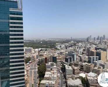 נוף ממרפסת של משרד להשכרה בגיבור ספורט בורסה רמת גן
