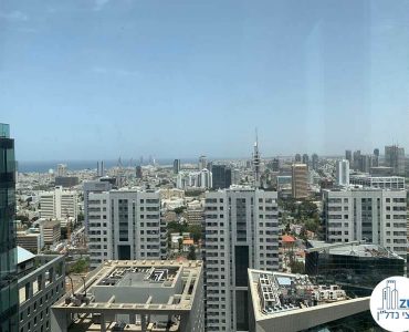 נוף לים מחלון של קליניקה להשכרה במגדלי הארבעה תל אביב