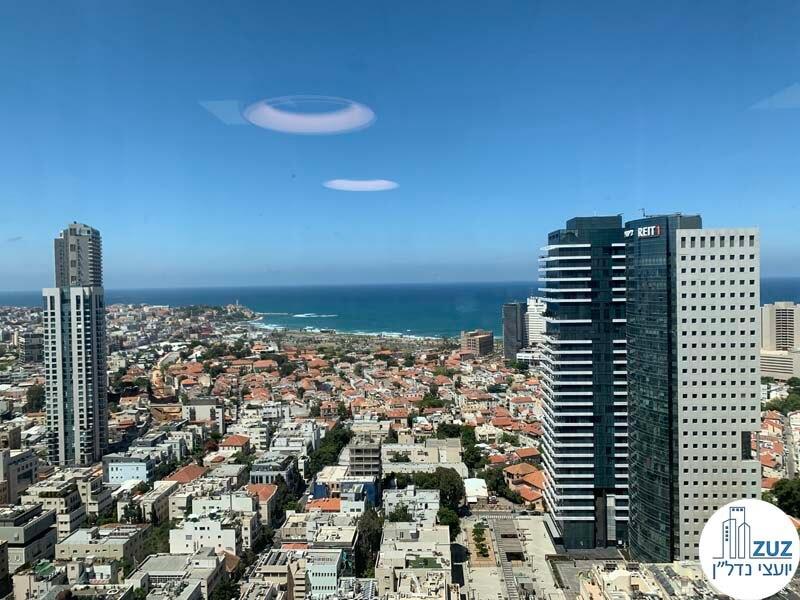 נוף לים מחלון של משרד להשכרה ברוטשילד 22 תל אביב