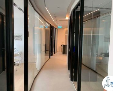 מסדרון של משרד להשכרה במגדל ספיר מתחם הבורסה רמת גן