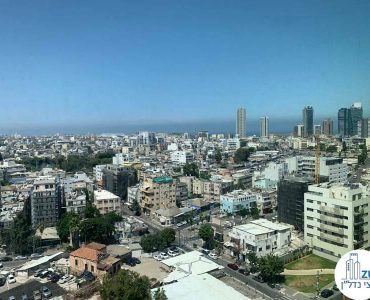 נוף מחלון של משרד להשכרה במגדל אלקטרה סיטי תל אביב