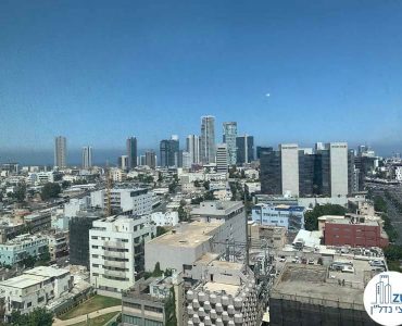 נוף לים מחלון של משרד להשכרה במגדל אלקטרה סיטי תל אביב