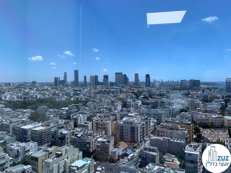נוף מחלון של משרד להשכרה בבית כלל תל אביב