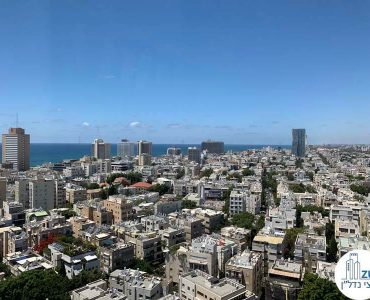 נוף לים מחלון של משרד להשכרה בבית כלל תל אביב