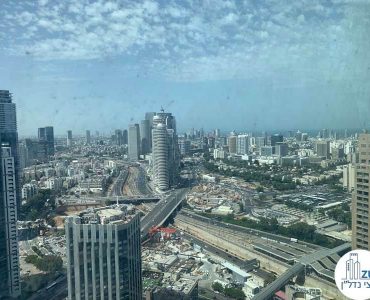 נוף דרומי מחלון של משרד להשכרה במגדל ספיר רמת גן