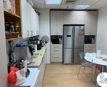מטבחון של משרד להשכרה במגדל גיבור ספורט מתחם הבורסה רמת גן