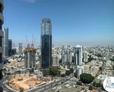 נוף מחלון של משרד להשכרה במגדל רסיטל תל אביב
