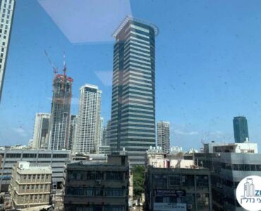 נוף מחלון של השכרת משרד במגדל ספיר מתחם הבורסה רמת גן