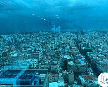 נוף מחלון של משרד להשכרה במגדל דיסקונט תל אביב