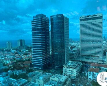 נוף מחלון של משרד להשכרה במגדל דיסקונט תל אביב