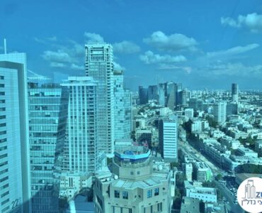 נוף מחלון של משרד להשכרה במגדל דיסקונט תל אביב