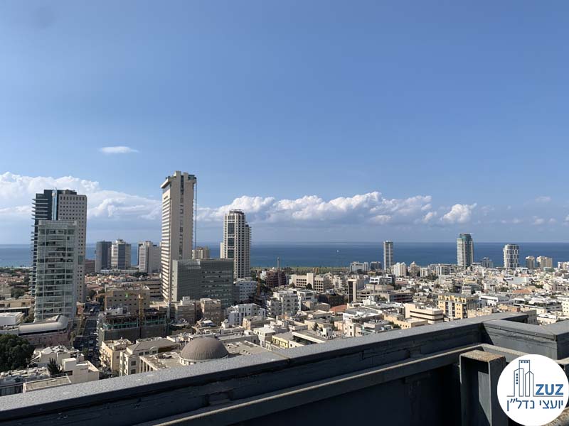 נוף לים ממרפסת של משרד להשכרה על שדרות רוטשילד תל אביב