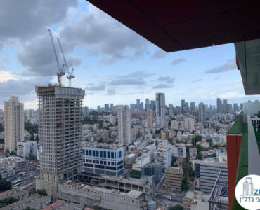 נוף ממרפסת של משרד למכירה במגדל בסר 4 בני ברק