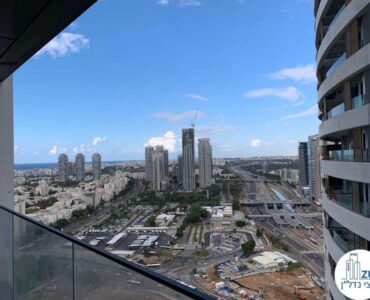 נוף לים ממרפסת של משרד למכירה במגדל רסיטל תל אביב