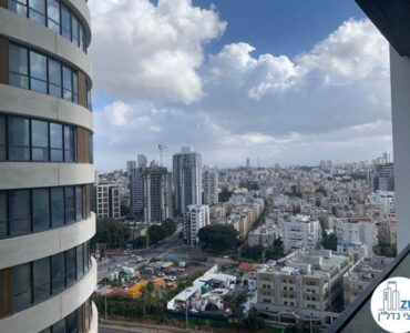 נוף ממרפסת של משרד להשכרה במגדל רסיטל תל אביב