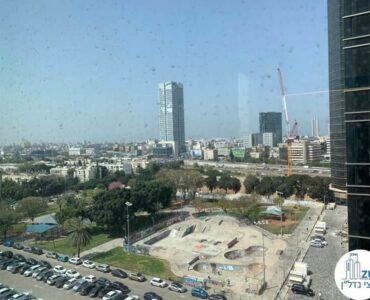נוף מחלון של משרד להשכרה במגדל אדגר 360C תל אביב