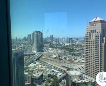 נוף מחלון של משרד להשכרה במגדל ספיר רמת גן