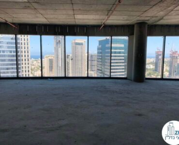 חלונות של משרד להשכרה במגדל ספיר רמת גן