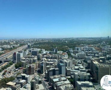 נוף מחלון של משרד להשכרה במגדל ספיר רמת גן