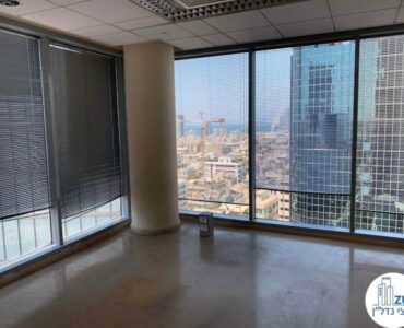 חדר פינתי של משרד להשכרה במגדל אלרוב מתחם רוטשילד תל אביב