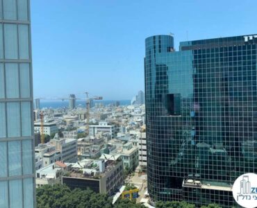 נוף מחלון של משרד להשכרה במגדל אלרוב מתחם רוטשילד תל אביב