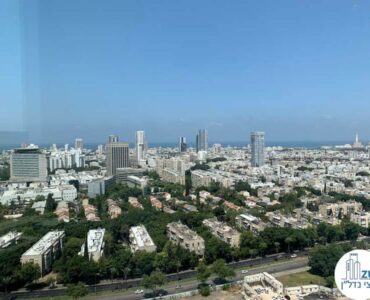 נוף לים מחלון של משרד להשכרה עם נוף לים במגדל רסיטל תל אביב