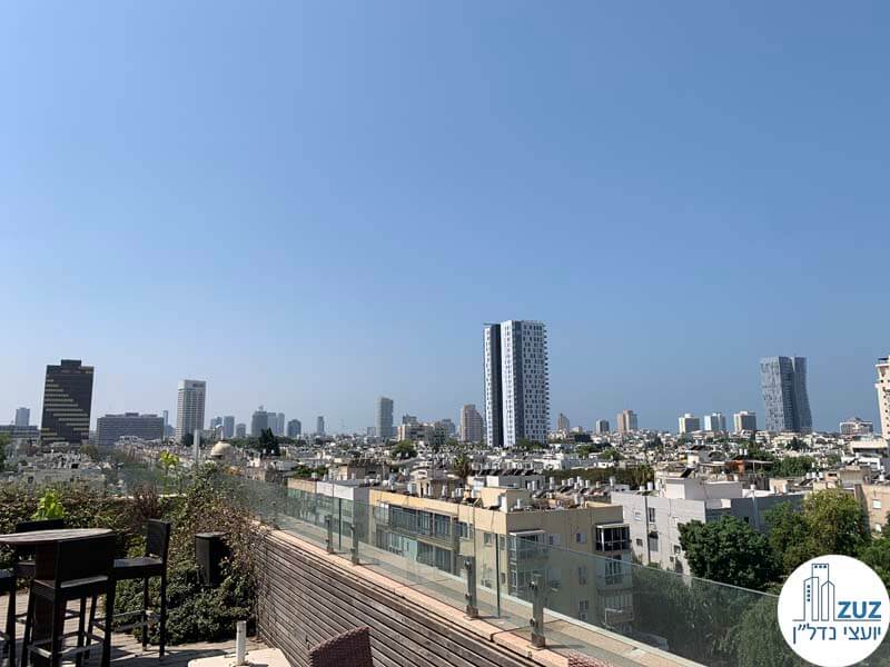 נוף מהגג של משרד להשכרה בבית וואלה תל אביב