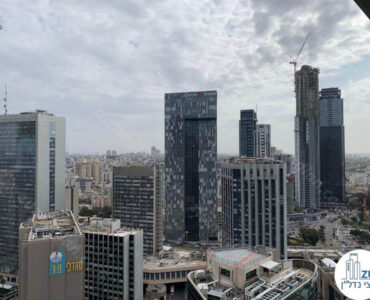נוף ממרפסת של משרד להשכרה במגדל גיבור ספורט רמת גן
