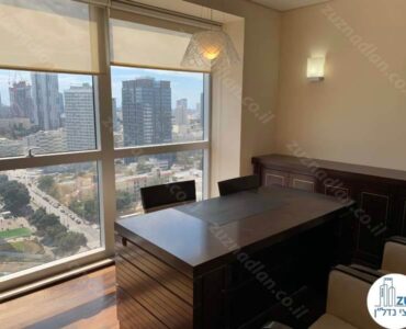 חדר של משרד להשכרה עם נוף לים במגדל ויצמן תל אביב
