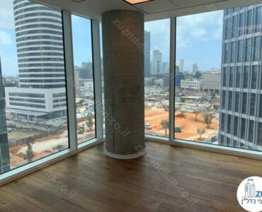 חדר פינתי של משרד להשכרה במגדל אקרו בתל אביב