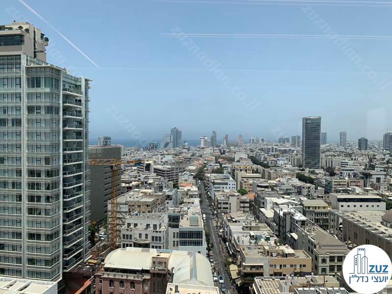 נוף מחלון של משרד להשכרה לחברות הייטק במגדל רוטשילד 22 תל אביב
