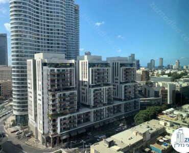 נוף מחלון של משרד להשכרה 165 מר במגדלי הארבעה תל אביב