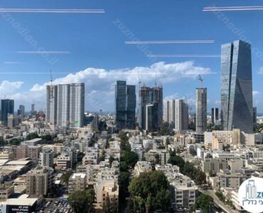 נוף מחלון של משרד 750 מר להשכרה במגדלי אלון תל אביב