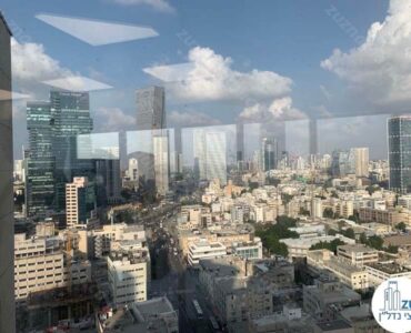 נוף מחלון של משרד להשכרה 138 מר במגדל נצבא תל אביב
