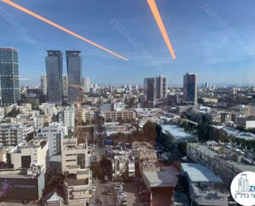 נוף מחלון של משרד להשכרה 192 מר במגדל החשמונאים תל אביב