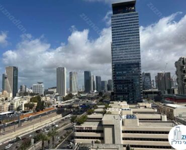 נוף מחלון של משרד להשכרה 290 מר במגדל סוזוקי תל אביב