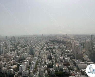 נוף מחלון של משרד 250 מר להשכרה במגדל מידטאון בתל אביב