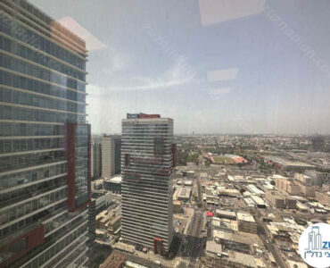 נוף מחלון של משרד להשכרה 233 מר במגדל נמרודי מתחם בסר בני ברק