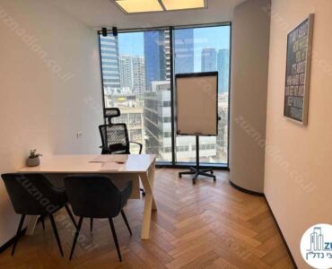 חדר של משרד להשכרה מחולק לחדרים במגדל ספיר רמת גן