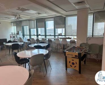 פינת אוכל של משרד להשכרה להייטק במגדלי פז רמת גן